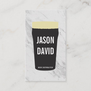Stout Pint van Beer Marble Visitekaartje