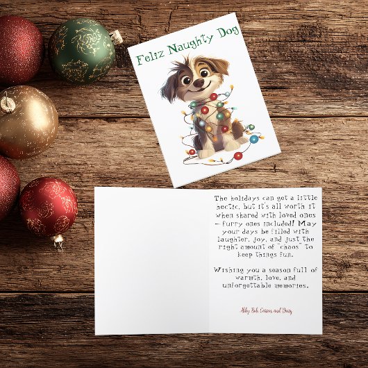 Stout-Puppy Kerstchaos Coördinator Feestdagen Kaart