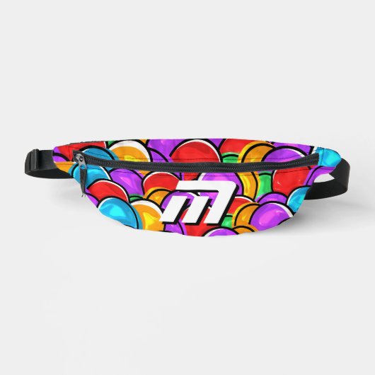 Stout Retro Golfachtige Pop Art Aangepaste Monogra Heuptasje (Voorkant)