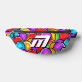 Stout Retro Golfachtige Pop Art Aangepaste Monogra Heuptasje (Liggend)