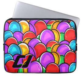 Stout Retro Golfachtige Pop Art Aangepaste Monogra Laptop Sleeve