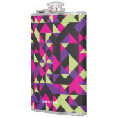 Stout & Speels Modern Geometrisch Patroon Met Naam Heupfles (Links)