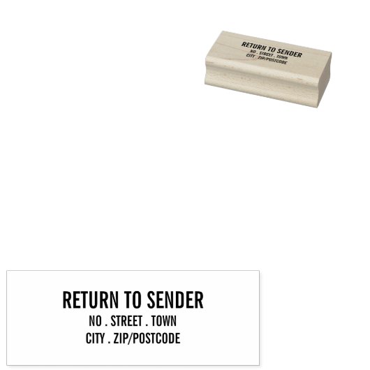 Stout Stijl - Retour Afzender - Bedrijf/Organisati Rubberstempel (Gestempeld)