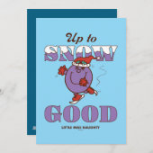Stout Stoutje tot Sneeuw Goed Feestdagenkaart (Voorkant / Achterkant)
