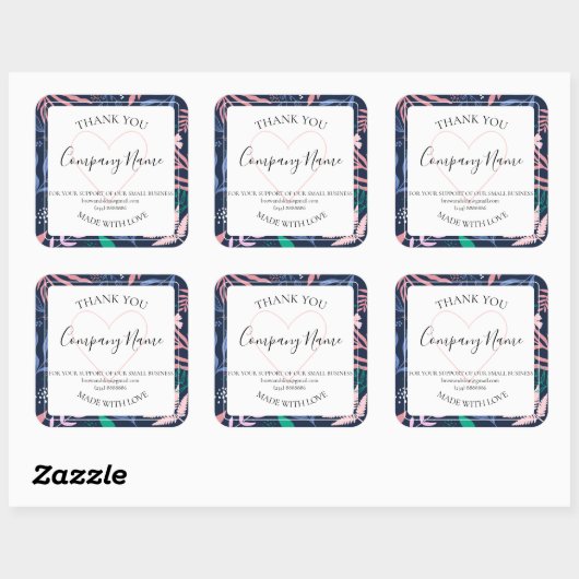 Stout Tropisch Botanisch Productlabel Levendig  Vierkante Sticker (Vel)