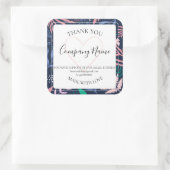 Stout Tropisch Botanisch Productlabel Levendig  Vierkante Sticker (Tas)