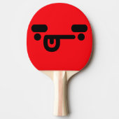 Stout Verward Gezicht Rood Ping Pong Batje (Voorkant)