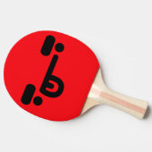 Stout Verward Gezicht Rood Ping Pong Batje (Zijkant)