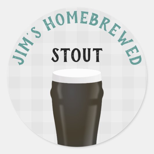 Stout voor thuisgebruik ronde sticker (Voorkant)