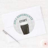 Stout voor thuisgebruik ronde sticker (Envelop)