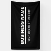 Stout Zakelijk Naamsjabloon in zwart-wit Spandoek (Verticaal)