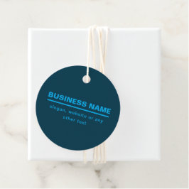 Stout Zakelijk Naamsjabloon Modern | Blauw Bedankjes Labels