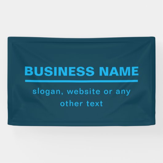 Stout Zakelijk Naamtemplate in Modern Design | Bla Spandoek (Horizontaal)