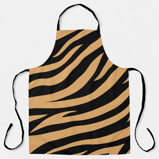 Stout Zebrahuid Dierenprint Achtergrond Schort (Voorkant)