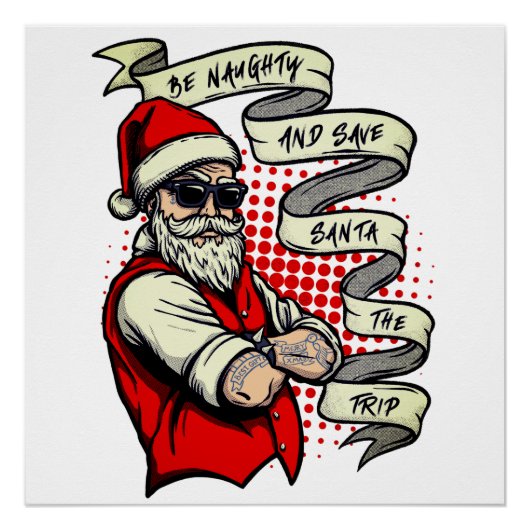 Stout zijn Red Kerstman Grappige Kerst Perfect Poster (Voorkant)