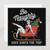 Stout zijn Red Santa De Reis Funny Xmas grap Feestdagenkaart (Voorkant / Achterkant)