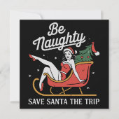 Stout zijn Red Santa De Reis Funny Xmas grap Feestdagenkaart (Voorkant)