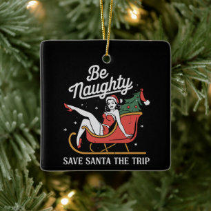 Stout zijn Red Santa De Reis Grappige Kerst Grap Keramisch Ornament