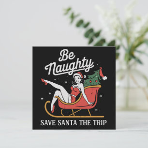 Stout zijn Red Santa De Reis Grappige Kerst Grappe Feestdagenkaart