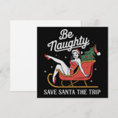 Stout zijn Red Santa De Reis Grappige Kerstmisk gr Feestdagenkaart (Voorkant / Achterkant)