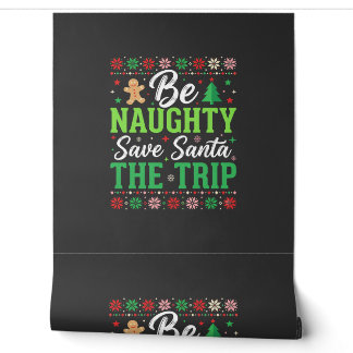 Stout zijn Red Santa Grappige Kerst SVG Behang