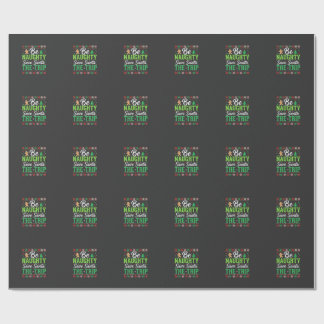 Stout zijn Red Santa Grappige Kerst SVG Cadeaupapier