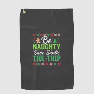Stout zijn Red Santa Grappige Kerst SVG Golfhanddoek
