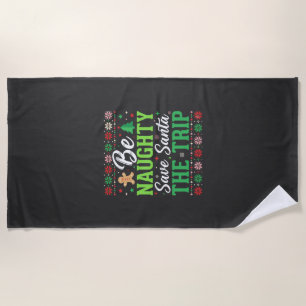 Stout zijn Red Santa Grappige Kerst SVG Strandlaken