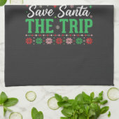 Stout zijn Red Santa Grappige Kerst SVG Theedoek (Gevouwen)