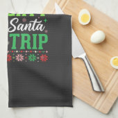 Stout zijn Red Santa Grappige Kerst SVG Theedoek (Quarter Fold)