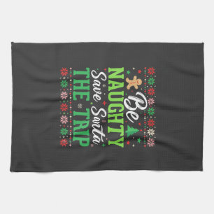 Stout zijn Red Santa Grappige Kerst SVG Theedoek