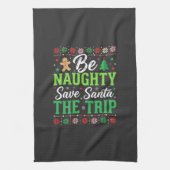 Stout zijn Red Santa Grappige Kerst SVG Theedoek (Verticaal)