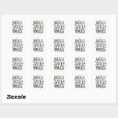 Stout Zilver MARVELOUS Vinyl Stijl Vierkante Sticker (Vel)