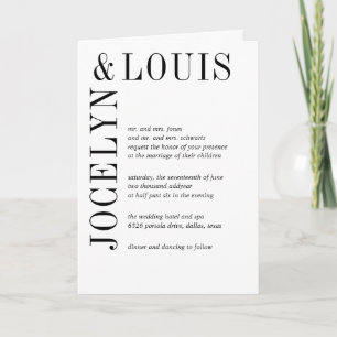 Stout Zwart en Wit Modern Huwelijk