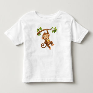 Stoute Aap Bananen Snack Tijd Kinder Shirts