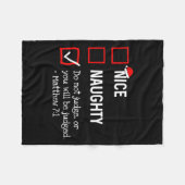 Stoute aardige lijst Grappige Christelijke Christu Fleece Deken (Voorkant (Horizontaal))