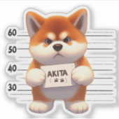 Stoute Akita Sticker (Voorkant)