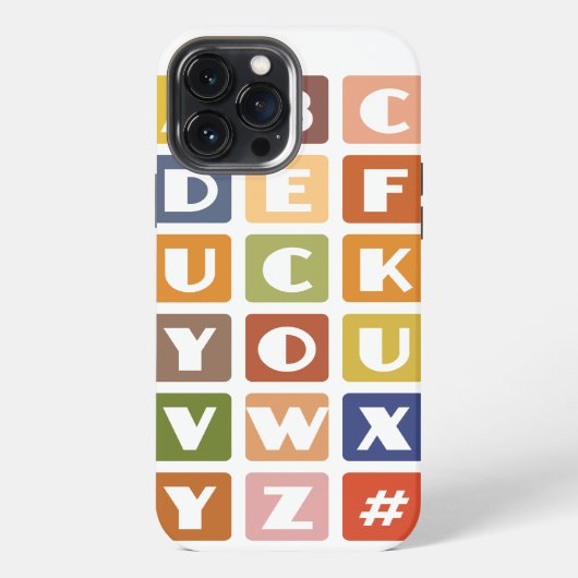 Stoute Alfabetten iPhone 4 case-mate Hoesje (Achterkant)