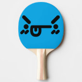 Stoute Angry Face Blue Ping Pong Paddle Tafeltennisbatje (Voorkant)