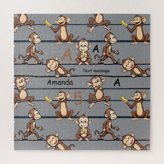 Stoute Apen Patroon Legpuzzel (Verticaal)