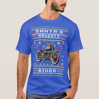 Stoute Biker Lelijke Kerst Trui T-shirt