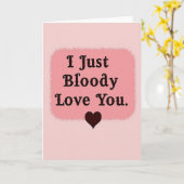 Stoute Bloody Liefde Kaart (Gele Bloem)