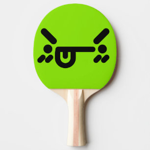 Stoute Boze Gezicht Groen Tafeltennisbatje