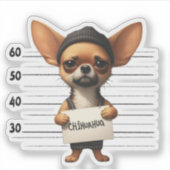 Stoute Chihuahua Sticker (Voorkant)