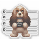 Stoute Cocker Spaniel Sticker (Voorkant)