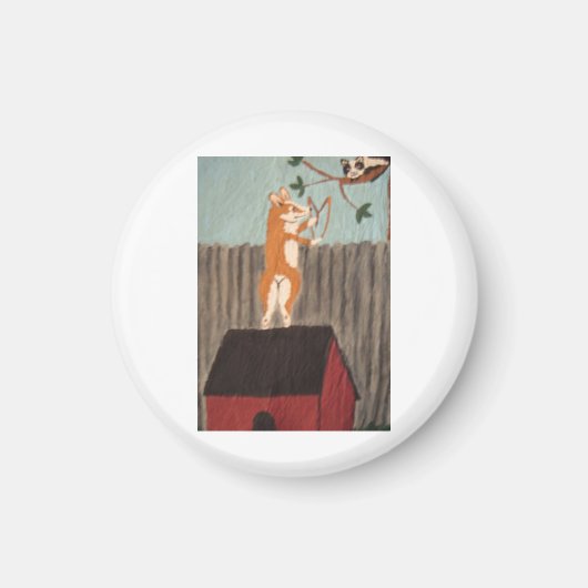 Stoute Corgi Magneet (Voorkant)
