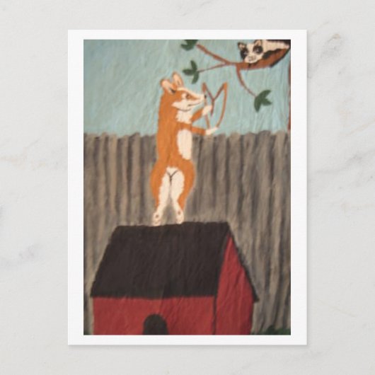Stoute Corgi Plat Kaart (Voorkant)