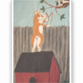 Stoute Corgi Sticker (Voorkant)