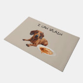 Stoute Dachshond Deurmat (Schuin)