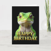 STOUTE DISTINCTE LIZARD VERJAARDAGSCARD KAART (Voorkant)